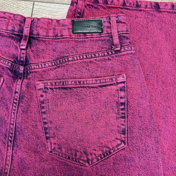 A&F Social Tourist Ultra High Rise Baggy‎ Stretch Pink Jeans Size 28 - Picture 4 of 11
